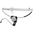 Rear, Driver and Passenger Side Power Window Regulator, With Motor