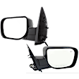 Driver and Passenger Side Mirror, Power Adjust, Heated, Manual Folding, Textured Black, No Signal Light, With Memory, No Puddle Light, No Auto-Dim, No Blind Spot Feature