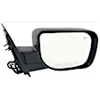 Driver and Passenger Side Mirror, Power Adjust, Heated, Manual Folding, Textured Black, No Signal Light, With Memory, No Puddle Light, No Auto-Dim, No Blind Spot Feature