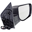 Driver and Passenger Side Mirror, Power Adjust, Heated, Manual Folding, Textured Black, No Signal Light, With Memory, No Puddle Light, No Auto-Dim, No Blind Spot Feature