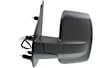 Driver and Passenger Side Mirror, Power Adjust, Heated, Manual Folding, Textured Black, No Signal Light, No Memory, No Puddle Light, No Auto-Dim, With Blind Spot Glass