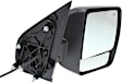 Driver and Passenger Side Mirror, Power Adjust, Heated, Manual Folding, Textured Black, No Signal Light, No Memory, No Puddle Light, No Auto-Dim, With Blind Spot Glass
