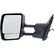 2016 Nissan NV2500 S - Driver and Passenger Side Towing Mirror, Power Adjust, Heated, Chrome, Manual Folding, No Signal Light, With Blind Spot Glass, No Memory, No Puddle Light, No Auto-Dimming