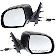 Driver and Passenger Side Mirrors, Manual Adjust, Manual Folding, Non-Heated, Textured Black, No Signal Light, No Memory, No Puddle Light, No Auto-Dimming