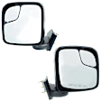 Driver and Passenger Side Mirror, Manual Adjust, Non-Heated, Manual Folding, Textured Black, No Signal Light, No Memory, No Puddle Light, No Auto-Dim, With Blind Spot Glass