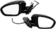 Driver and Passenger Side Mirrors, Power Adjust, Manual Folding, Heated, Paintable, In-housing Signal Light, No Memory, Puddle Light, Auto-Dimming, and Blind Spot Feature, For Models Without SVC