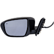 Driver and Passenger Side Mirror, Power Adjust, Heated, Manual Folding, Paintable, In-housing Signal Light, With Memory, No Puddle Light, No Auto-Dim, No Blind Spot Feature