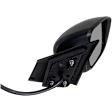 Driver and Passenger Side Mirror, Power Adjust, Heated, Manual Folding, Paintable, In-housing Signal Light, With Memory, No Puddle Light, No Auto-Dim, No Blind Spot Feature