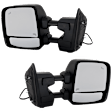 Driver and Passenger Side Towing Mirror, Upper - Power Adjust, Lower - Manual Adjust, Heated Upper Glass; Non-Heated Lower Glass, Manual Folding, Textured Black, In-housing Signal Light, No Memory