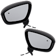 Driver and Passenger Side Mirror, Power Adjust, Non-Heated, Manual Folding, Textured Black, No Signal Light, No Memory, No Puddle Light, No Auto-Dim, With Blind Spot Detection in Glass