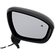 Driver and Passenger Side Mirror, Power Adjust, Non-Heated, Manual Folding, Textured Black, No Signal Light, No Memory, No Puddle Light, No Auto-Dim, With Blind Spot Detection in Glass