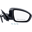 Driver and Passenger Side Mirror, Power Adjust, Non-Heated, Manual Folding, Paintable, In-housing Signal Light, No Memory, No Puddle Light, No Auto-Dim, No Blind Spot Feature