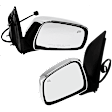 Driver and Passenger Side Mirror, Power Adjust, Heated, Manual Folding, Chrome, No Signal Light, No Memory, No Puddle Light, No Auto-Dim, No Blind Spot Feature