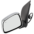 Driver and Passenger Side Mirror, Power Adjust, Heated, Manual Folding, Chrome, No Signal Light, No Memory, No Puddle Light, No Auto-Dim, No Blind Spot Feature