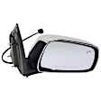Driver and Passenger Side Mirror, Power Adjust, Heated, Manual Folding, Chrome, No Signal Light, No Memory, No Puddle Light, No Auto-Dim, No Blind Spot Feature