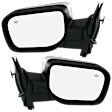 Driver and Passenger Side Mirror, Power Adjust, Heated, Manual Folding, Chrome, No Signal Light, No Memory, No Puddle Light, No Auto-Dim, No Blind Spot Feature