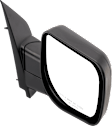 Driver and Passenger Side Mirror, Manual Adjust, Non-Heated, Manual Folding, Textured Black, No Signal Light, No Memory, No Puddle Light, No Auto-Dim, No Blind Spot Feature