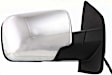 Driver and Passenger Side Mirror, Power Adjust, Heated, Manual Folding, Chrome, No Signal Light, With Memory, With Puddle Light, No Auto-Dim, No Blind Spot Feature