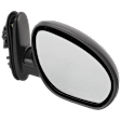 Driver and Passenger Side Mirrors, Power Adjust, Manual Folding, Heated, Textured Black, No Signal Light, No Memory, No Puddle Light, No Auto-Dimming, No Blind Spot Feature