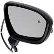 Driver and Passenger Side Mirror, Power Adjust, Heated, Manual Folding, Paintable, In-housing Signal Light, No Memory, No Puddle Light, No Auto-Dim, With Blind Spot Light in Glass