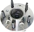 Rear, Driver and Passenger Side Wheel Hub, 5 Lugs, With Bearing, With Sensor