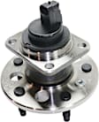 Rear, Driver and Passenger Side Wheel Hub, 5 Lugs, With Bearing, With Sensor