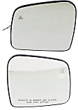 Driver and Passenger Side Mirror Glass, Heated, With Blind Spot Detection in Glass, With backing plate, Code GYC, Includes (2) Mirror Glasses