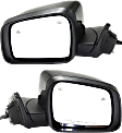 Driver and Passenger Side Mirror, Power Adjust, Heated, Power Folding, Paintable, In-housing Signal Light, With Memory, With Puddle Light, No Auto-Dim, With Blind Spot Detection in Glass