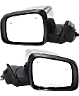 2016 Jeep Grand Cherokee - Driver and Passenger Side Mirror, Power Adjust, Heated, Chrome, Power Folding, In-housing Signal Light, With Blind Spot Detection in Glass, With Memory, With Puddle Light, No Auto-Dimming