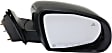 Driver and Passenger Side Mirror, Power Adjust, Heated, Power Folding, Paintable, In-housing Signal Light, No Memory, With Puddle Light, No Auto-Dim, With Blind Spot Detection in Glass