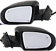 Driver and Passenger Side Mirror, Power Adjust, Heated, Manual Folding, Paintable, In-housing Signal Light, With Memory, With Puddle Light, No Auto-Dim, With Blind Spot Detection in Glass