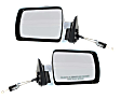 Driver and Passenger Side Mirrors, Manual Adjust, Non-Folding, Non-Heated, Chrome, No Signal Light, No Memory, No Puddle Light, No Auto-Dimming, No Blind Spot Feature