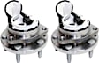 Front or Rear, Driver and Passenger Side Wheel Hub, 5 Lugs, With Bearing, With Sensor