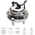 Front or Rear, Driver and Passenger Side Wheel Hub, 5 Lugs, With Bearing, With Sensor