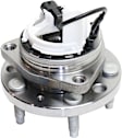 Front or Rear, Driver and Passenger Side Wheel Hub, 5 Lugs, With Bearing, With Sensor