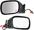 Driver and Passenger Side Mirrors, Power Adjust, Manual Folding, Heated, Textured Black, No Signal Light, No Memory, No Puddle Light, No Auto-Dimming, No Blind Spot Feature