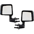 Driver and Passenger Side Mirrors, Manual Adjust, Manual Folding, Non-Heated, Textured Black, No Signal Light, No Memory, No Puddle Light, No Auto-Dimming
