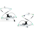 Front, Driver and Passenger Side Window Regulators, Power, With Motor