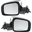 Driver and Passenger Side Mirror, Power Adjust, Heated, Manual Folding, Chrome, In-housing Signal Light, With Memory, No Puddle Light, No Auto-Dimming, No Blind Spot Feature