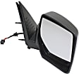 Driver and Passenger Side Mirrors, Power Adjust, Manual Folding, Heated, Textured Black, No Signal Light, No Memory, No Puddle Light, No Auto-Dimming, No Blind Spot Feature