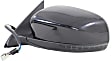 Driver and Passenger Side Mirror, Power Adjust, Heated, Manual Folding, Paintable, In-housing Signal Light, With Memory, With Puddle Light, No Auto-Dim, No Blind Spot Feature
