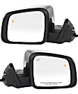 2011-2021 Jeep Grand Cherokee - Driver and Passenger Side Mirror, Power Adjust, Heated, Manual Folding, Chrome, In-housing Signal Light, With Memory, No Puddle Light, No Auto-Dimming, With Blind Spot Detection in Glass