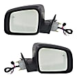 Driver and Passenger Side Mirror, Power Adjust, Heated, Manual Folding, Paintable, In-housing Signal Light, With Memory, No Puddle Light, No Auto-Dim, With Blind Spot Detection in Glass