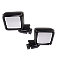 Driver and Passenger Side Mirror, Power Adjust, Heated, Manual Folding, Textured Black, No Signal Light, No Memory, No Puddle Light, No Auto-Dimming, With Blind Spot Detection in Glass