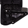 Driver and Passenger Side Mirror, Power Adjust, Heated, Manual Folding, Textured Black, No Signal Light, No Memory, No Puddle Light, No Auto-Dimming, With Blind Spot Detection in Glass
