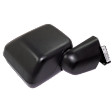 Driver and Passenger Side Mirror, Power Adjust, Heated, Manual Folding, Textured Black, No Signal Light, No Memory, No Puddle Light, No Auto-Dimming, With Blind Spot Detection in Glass