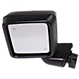 Driver and Passenger Side Mirror, Power Adjust, Heated, Manual Folding, Textured Black, No Signal Light, No Memory, No Puddle Light, No Auto-Dimming, With Blind Spot Detection in Glass