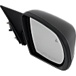 Driver and Passenger Side Mirror, Power Adjust, Heated, Manual Folding, Paintable, No Signal Light, No Memory, No Puddle Light, No Auto-Dim, With Blind Spot Detection in Glass