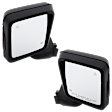 Driver and Passenger Side Mirror, Power Adjust, Heated, Manual Folding, Paintable, No Signal Light, No Memory, No Puddle Light, No Auto-Dim, With Blind Spot Glass