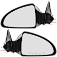 Driver and Passenger Side Mirror, Power Adjust, Non-Heated, Manual Folding, Paintable, No Signal Light, No Memory, No Puddle Light, No Auto-Dim, No Blind Spot Feature